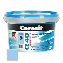 Затирка цементная Ceresit CE40 №80 небесный 2кг 1427836