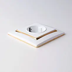 Рамка на 1 пост белыйзолото WERKEL WL03-Frame-01-white-GD