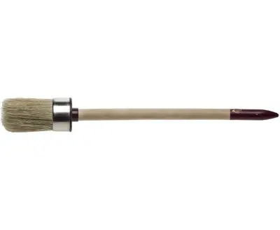 Кисть круглая ЗУБР МАСТЕР светлая натуральная щетина деревянная ручка №6 х 30мм