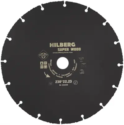 Диск пильный Hilberg SUPER WOOD 230х22,23х16мм 16T 530230