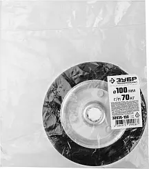 Колесо d=100 мм, г/п 70 кг, резина/металл, игольчатый подшипник, ЗУБР Профессионал