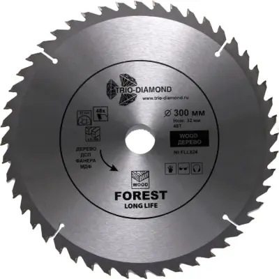 Диск пильный Trio-Diamond FOREST LONG LIFE 300х30/32х2,8мм 48T FLL824
