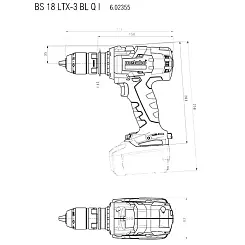 Аккумуляторная дрель-шуруповерт METABO 18В 2АКБ BS 18 LTX-3 BL Q I (602355770)
