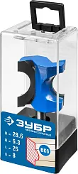 ЗУБР 28,6x25мм, радиус 6.3мм, фреза полустержневая