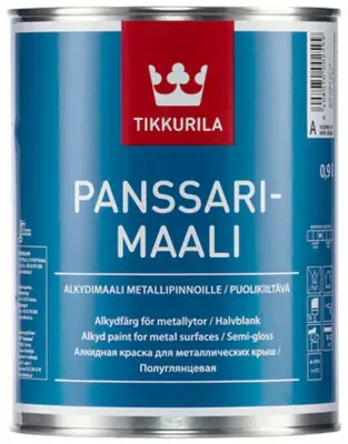 Краска по металлу TIKKURILA PANSSARIMAALI база C 0,9л полуглянцевая 46060030110