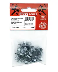 Саморез кровельный FIXXTOOLS оцинкованный 4.8х22мм с шайбой упак 15шт