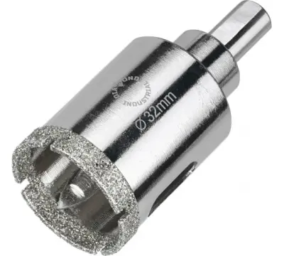 Коронка алмазная Diamond Industrial по керамограниту и керамике с центрирующим сверлом32мм DIDCSC032