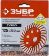 Чашка алмазная шлифовальная по бетону ЗУБР "МАСТЕР" сегментированная, 125мм