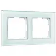 Рамка на 2 поста Werkel натуральное стекло  WL01-Frame-02