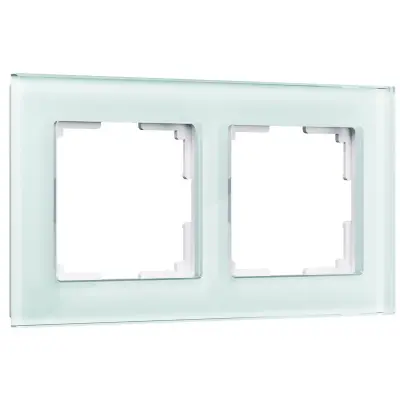 Рамка на 2 поста Werkel натуральное стекло  WL01-Frame-02