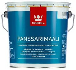Краска по металлу TIKKURILA PANSSARIMAALI база A 2,7л полуглянцевая 46060010130