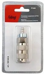 Разъемное соединение FUBAG рапид (муфта) елочка 6мм с обжимным кольцом 6х11мм блистер 1шт 180120 B