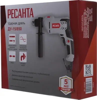 Дрель ударная ДУ-15/850 Ресанта