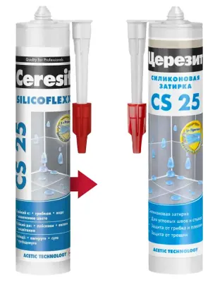 Затирка силиконовая Ceresit CS25 №16 графит 280мл 1095893