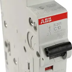 Автоматический выключатель ABB S201 C-10A 1P 2CDS251001R0104
