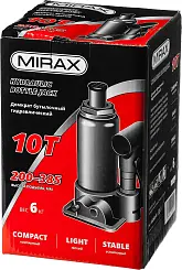 MIRAX 10т, 200-385 мм домкрат бутылочный гидравлический