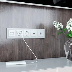 Рамка на 5 постов белый,стекло WERKEL WL01-Frame-05