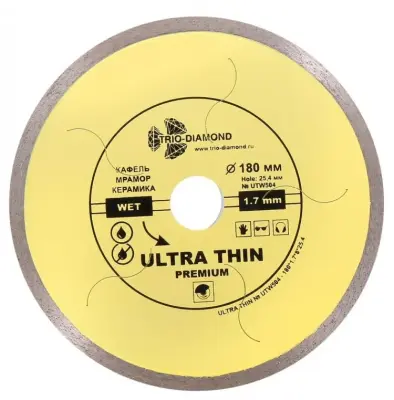 Диск алмазный Trio-Diamond 180х25.4/22.23мм Ultra Thin Premium сплошной UTW504