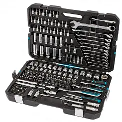 Набор инструментов 216 предметов, 120 зубьев, CrV 1/2", 3/8", 1/4"// Gross