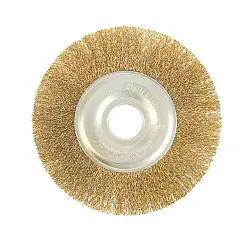 Щетка дисковая Matrix 100мм 22,2мм латунная витая 74648