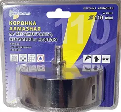 Коронка алмазная Trio-Diamond по керамике и стеклу 110мм 400110
