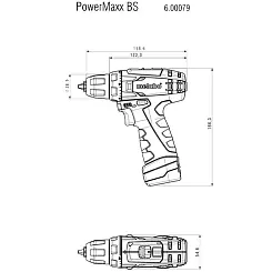 Аккумуляторная дрель-шуруповерт METABO 10,8В 2АКБ сумка POWERMAXX BS (600079550)