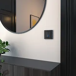 Рамка на 1 пост Hammer черный WERKEL W0012408