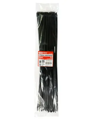Стяжка кабельная FIXXTOOLS 5х500мм черная упак 100шт 910562