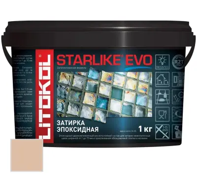 Затирка эпоксидная Litokol Starlike EVO S.205 Травертин 1кг 485230002