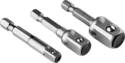 Набор STAYER MASTER MAXFIX Адаптеры для торцовых головок сталь 40Cr 3 предмета E1/4-1/4 26656-H3