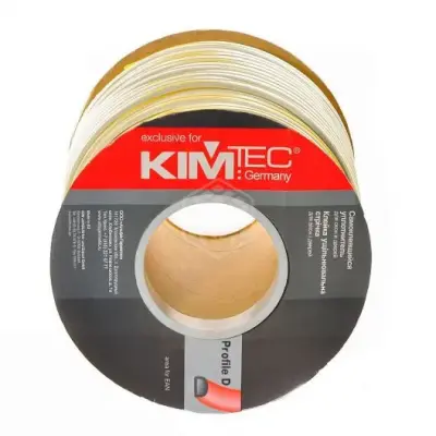 Уплотнитель "KIM TEC" D-профиль 9х7,5мм белый, 100м (1/6)  04-14-03