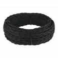 Ретро кабель витой  3х2,5 (черный)