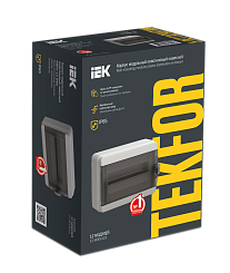 Бокс навесной IEK TEKFOR КМПн-12 IP65 12 модулей черная прозрачная дверца TF5-KP72-N-12-65-K03-K02
