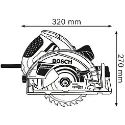 Пила циркулярная BOSCH 1800Вт 190 мм GKS 65 GCE 0601668900