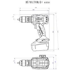 Аккумуляторная дрель-шуруповерт METABO 18В 2АКБ кейс BS 18 LTX BL Q I (602351500)