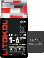 Затирка цементная Litokol Litochrom EVO 1-6 LE 145 черный уголь 2кг 500170002