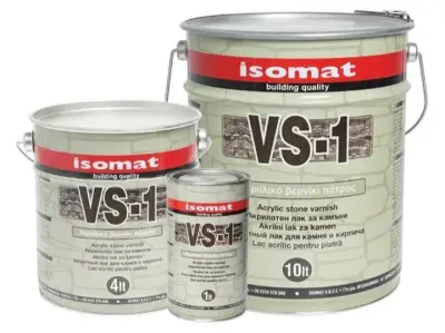 Лак защитный ISOMAT VS 1 акриловый для камня прозрачный 10л