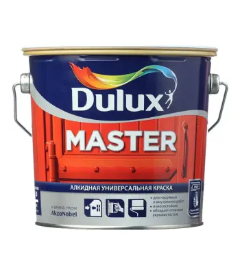 Краска универсальная алкидная Dulux Master М30 полуматовая база BW 2,5 л.