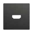 Накладка для розетки HDMI графит рифленый WERKEL WL04-HDMI-CP