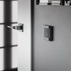 Сенсорный выключатель двухклавишный с функцией Wi-Fi черный WERKEL W4520608