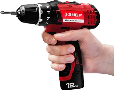 Дрель-шуруповерт 12В Li-Ion 2 АКБ ЗУБР