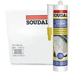 Герметик силиконовый SOUDAL нейтральный белый 280мл 118312