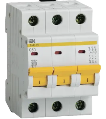 Автоматический выключатель IEK ВА47-29 3P С50 MVA20-3-050-C