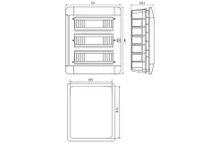 Бокс встраиваемый TDM ЩРВ-Пм-36 IP41 441х321х107,5мм 36 модулей SQ0902-0107