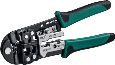 Кримпер RJ универсальный, RJ45, RJ11/RJ12, KRAFTOOL