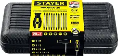 STAYER Hercules-20-in-1 набор: отвертка с переставными стержнями 20 шлицов