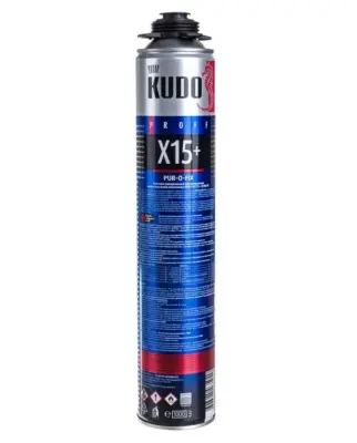 Пена-клей KUDO PUR-O-FIX X15 EXTRA FIX (всесезонный; 1000 мл) 11606659