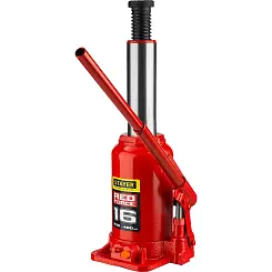 Домкрат гидравлический бутылочный STAYER RED FORCE 16т 230x460мм
