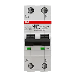 Автоматический выключатель дифф тока ABB DS201CR C-16A 2P AC30 2CSR755080R1164