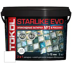 Затирка эпоксидная Litokol Starlike EVO S.100 Абсолютно Белый 5кг